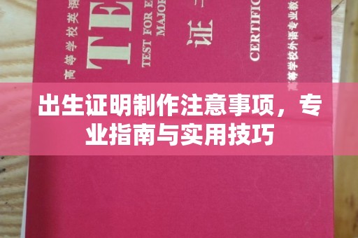 三江出生证明制作注意事项，专业指南与实用技巧