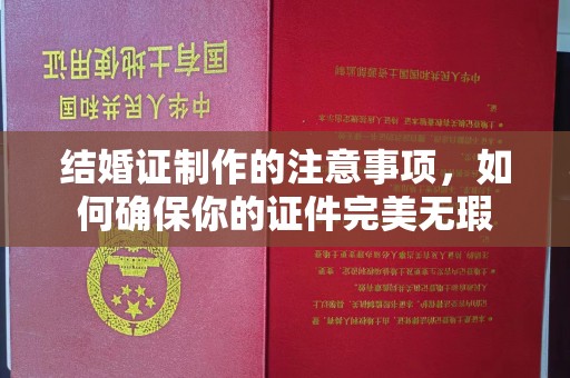 三江结婚证制作的注意事项，如何确保你的证件完美无瑕