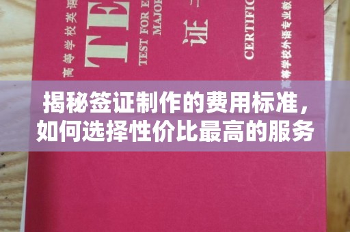 三江揭秘签证制作的费用标准，如何选择性价比最高的服务？