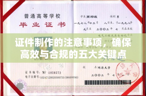 三江证件制作的注意事项，确保高效与合规的五大关键点